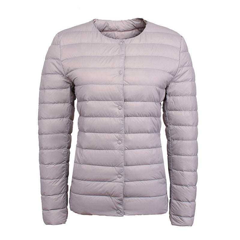 Women Winter Coats Puffer Jacket Down Coat Lightweight Round Neck V-neck Short Coat Autumn and Winter Women's Clothing