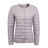 Women Winter Coats Puffer Jacket Down Coat Lightweight Round Neck V-neck Short Coat Autumn and Winter Women's Clothing