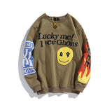 Kanye West KSG Hoodie Smiley Autumn and Winter round Neck Sweater