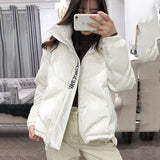 Women Winter Coats Puffer Jacket Down Coat Autumn and Winter Glossy Down Jacket Women's Short Loose Glossy Coat