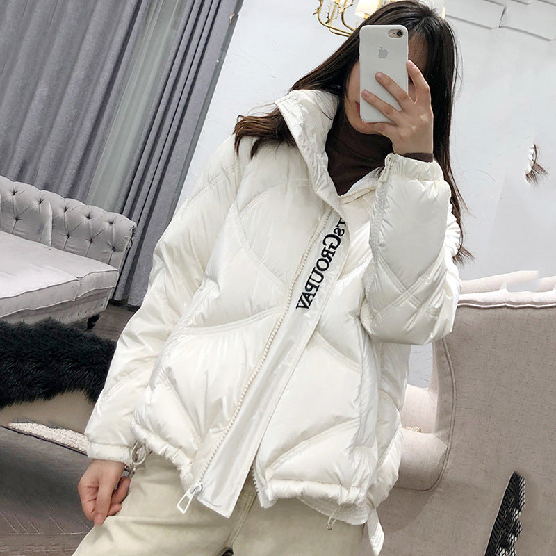 Women Winter Coats Puffer Jacket Down Coat Autumn and Winter Glossy Down Jacket Women's Short Loose Glossy Coat