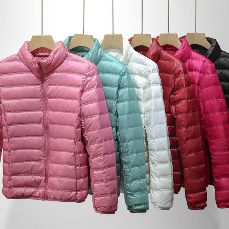 Women Winter Coats Puffer Jacket Down Coat Ultra-Thin Down Jacket Women's Stand Collar Lightweight Fall Winter Coat