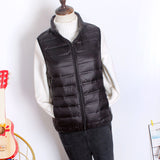 Women Winter Coats Puffer Jacket Down Coat Down Jacket Waistcoat Women's Short Lightweight Stand Collar Vest Warm