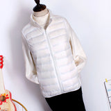 Women Winter Coats Puffer Jacket Down Coat Down Jacket Waistcoat Women's Short Lightweight Stand Collar Vest Warm