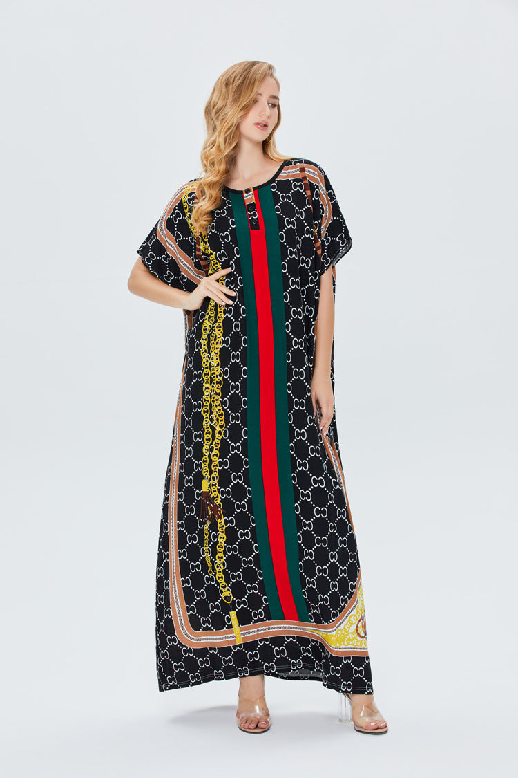 Muslim Women Stylish Kashibo Abaya Muslim Ladies Long Gown Islamic Clothing Jilbab Jalabiya Swing Plus Size Long Dress