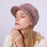 Women Winter Hats Women's Autumn and Winter Solid Color Knitted Hat