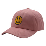Smiley Face Cap Drew Smiling Face Embroidery Peaked Cap