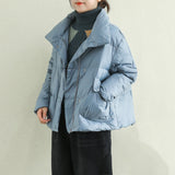 Women Winter Coats Puffer Jacket Down Coat Autumn and Winter Stand Collar White Duck Down Jacket Women's Short Coat