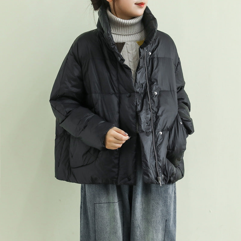 Women Winter Coats Puffer Jacket Down Coat Autumn and Winter Stand Collar White Duck Down Jacket Women's Short Coat