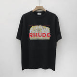 Rhude T Shirt Limited Rhude Casual Hip Hop Summer Loose