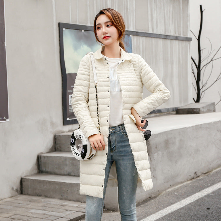 Women Winter Coats Puffer Jacket Down Coat Fall Winter Fashion Shirt Collar Down Jacket Long Sleeve Coat
