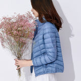Women Winter Coats Puffer Jacket down Coat Lightweight down Jacket Women's Short Twill Slim Stand Collar Jacket