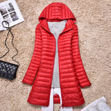 Women Winter Coats Puffer Jacket Down Coat Autumn and Winter Hooded Down Jacket Light Mid-Length Women's Coat