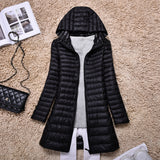Women Winter Coats Puffer Jacket Down Coat Autumn and Winter Hooded Down Jacket Light Mid-Length Women's Coat