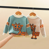 Boys Sweater Kids Cartoon Cute Knitting Sweater Deer Baby round Neck Sweater