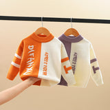 Boys Sweater Kids Knitted  Thickened Letters Baby round Neck Kids' Sweater