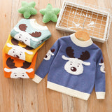 Boys Sweater Children's Autumn and Winter Knitting Pullover Christmas Deer Baby Sweater