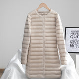 Women Winter Coats Puffer Jacket Down Coat Lightweight Women's Down Jacket Autumn and Winter Round Neck Long Sleeve Jacket