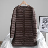Women Winter Coats Puffer Jacket Down Coat Lightweight Women's Down Jacket Autumn and Winter Round Neck Long Sleeve Jacket
