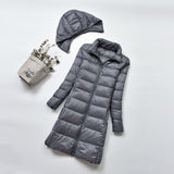 Women Winter Coats Puffer Jacket Down Coat Lightweight Down Jacket Female White Duck Down Detachable Hat Coat