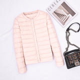 Women Winter Coats Puffer Jacket Down Coat Autumn and Winter Lightweight Round Neck Down Jacket Women's Warm Long Sleeves Coat