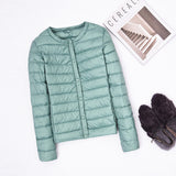Women Winter Coats Puffer Jacket Down Coat Autumn and Winter Lightweight Round Neck Down Jacket Women's Warm Long Sleeves Coat