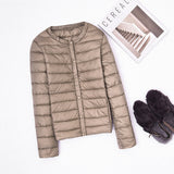 Women Winter Coats Puffer Jacket Down Coat Autumn and Winter Lightweight Round Neck Down Jacket Women's Warm Long Sleeves Coat