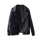 Women PU Leather Jacket Biker Motorcycle Coat Female Spring Short Biker's Leather Jacket