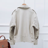 Women PU Leather Jacket Biker Motorcycle Coat Women's Spring Suit Short Jacket