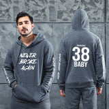 Men Graphic Hoodie Autumn and Winter Never Broke Again Youth Rapper Hoodie Sweatshirt