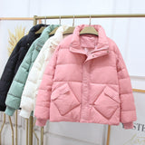 Women Winter Coats Puffer Jacket Down Coat Lightweight Down Jacket Female Autumn Stand Collar White Duck Down Coat