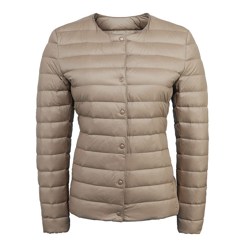 Women Winter Coats Puffer Jacket Down Coat Lightweight Round Neck V-neck Short Coat Autumn and Winter Women's Clothing