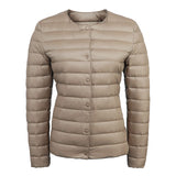 Women Winter Coats Puffer Jacket Down Coat Lightweight Round Neck V-neck Short Coat Autumn and Winter Women's Clothing