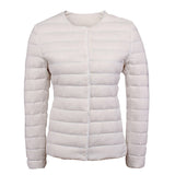 Women Winter Coats Puffer Jacket Down Coat Lightweight Round Neck V-neck Short Coat Autumn and Winter Women's Clothing