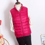 Women Winter Coats Puffer Jacket Down Coat Down Jacket Waistcoat Women's Short Lightweight Stand Collar Vest Warm