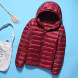 Women Winter Coats Puffer Jacket Down Coat Lightweight Down Jacket Female Short Type Hooded Jacket