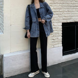 90S Fashion Denim Jacket Female Spring and Autumn Student Retro Long-Sleeved Top Female