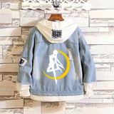 Comic Denim Jacket Anime Clothes Men's Sweater Denim Jacket