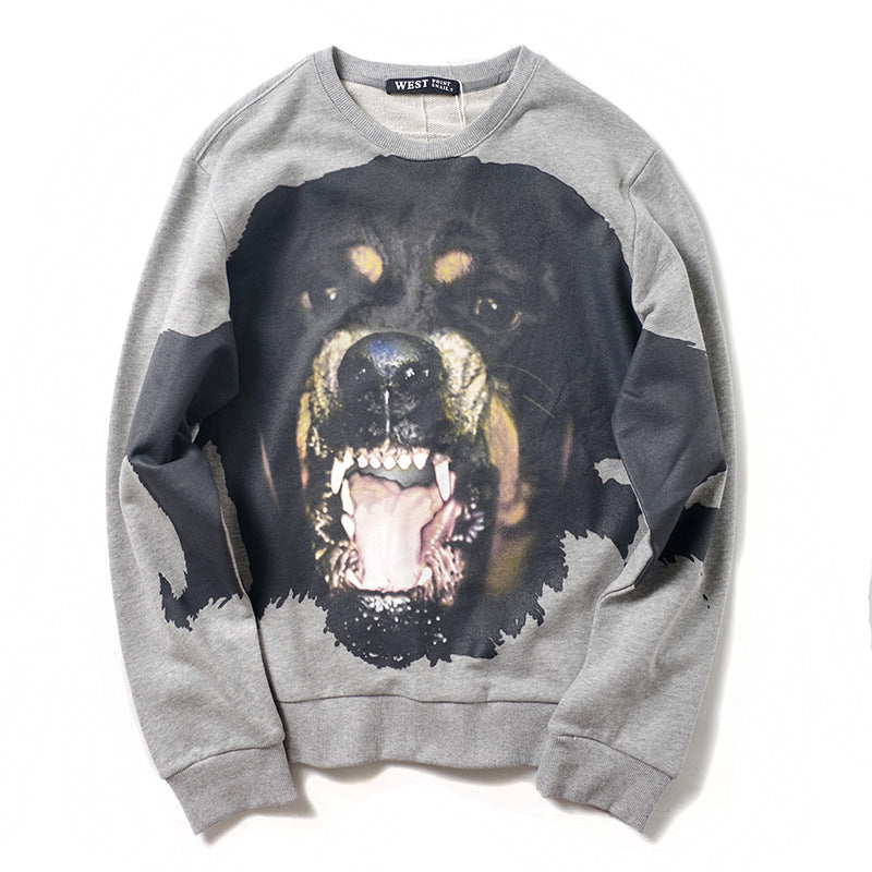 GVC Hoodie Dog Head Pattern Cotton Sweater Loose Men and Women