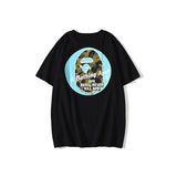 Shark Print T Shirt Back Printing Men And Women Fashion Short Sleeve Top