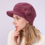 Women Winter Hats Women's Autumn and Winter Solid Color Knitted Hat