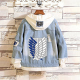 Comic Denim Jacket Men And Women Casual Loose Denim Jacket Anime