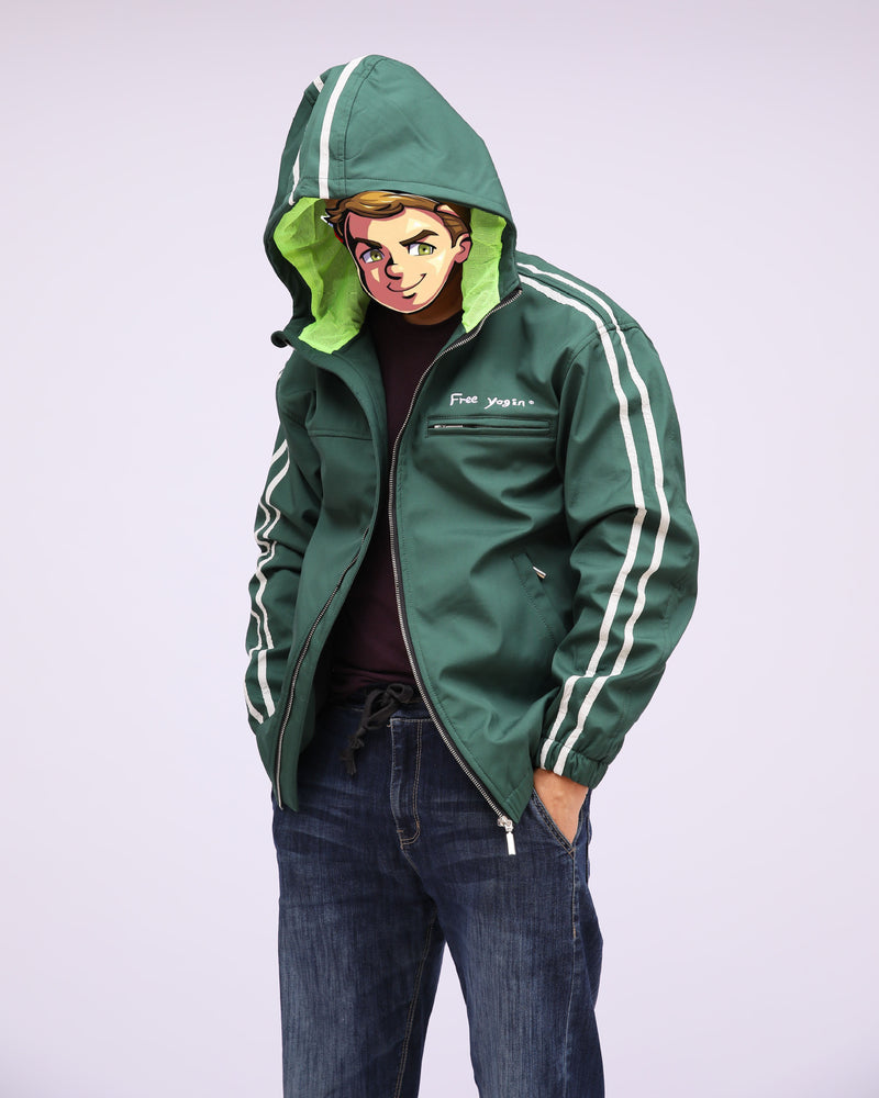 Black Varsity Jacket Racer Jacket Motorcycle Cycling Clothing Men's Spring and Autumn Retro Biker's Jacket