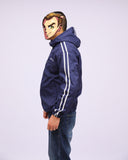 Black Varsity Jacket Racer Jacket Motorcycle Cycling Clothing Men's Spring and Autumn Retro Biker's Jacket