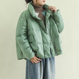 Women Winter Coats Puffer Jacket Down Coat Autumn and Winter Stand Collar White Duck Down Jacket Women's Short Coat