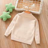 Boys Sweater Kids Cartoon Cute Knitting Sweater Baby Color-Block Crew Neck Kids' Sweater