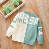 Boys Sweater Kids Knitted  Thickened Letters Baby round Neck Kids' Sweater