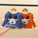 Boys Sweater Children's Autumn and Winter Knitting Pullover Christmas Deer Baby Sweater