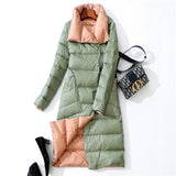 Women Winter Coats Puffer Jacket Down Coat Autumn and Winter Lightweight White Duck Down Jacket Women's Stand Collar