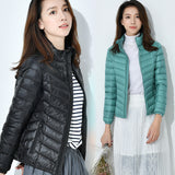 Women Winter Coats Puffer Jacket down Coat Lightweight down Jacket Women's Short Twill Slim Stand Collar Jacket